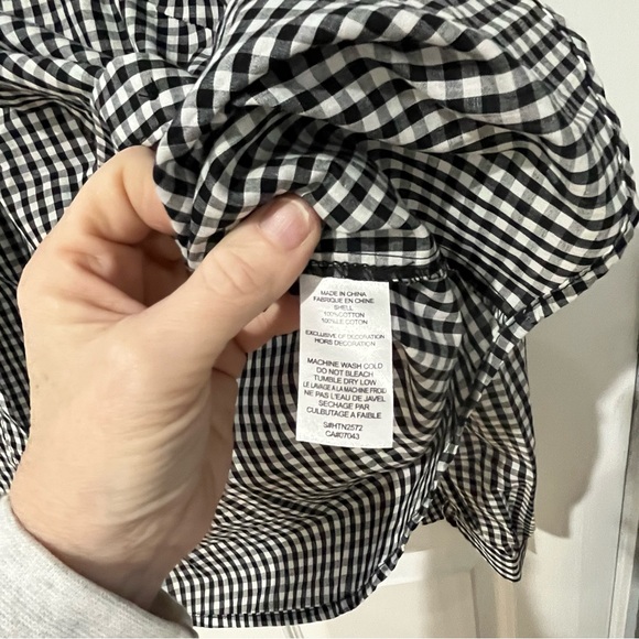 Bleuh small print checkered top size medium - Picture 5 of 10